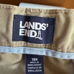 Lands' End Husky Boys Khaki Chinos